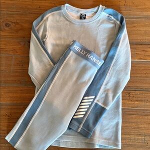 HELLY HANSEN LIFA MERINO BASELAYER SET Blue 140 10 Girls Wool